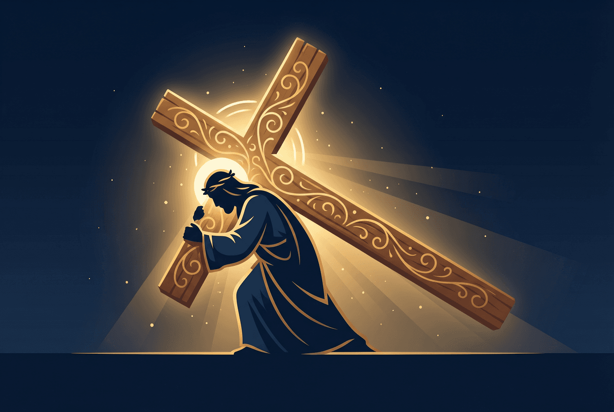 Second Station — Jesus Takes Up His Cross